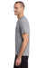 Jerzees 21M/21MR Mens Dri-Power Moisture Wicking Short Sleeve Crewneck T-Shirt Heather Grey Model Side