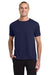 Jerzees 21M/21MR Mens Dri-Power Moisture Wicking Short Sleeve Crewneck T-Shirt Navy Blue Model Front