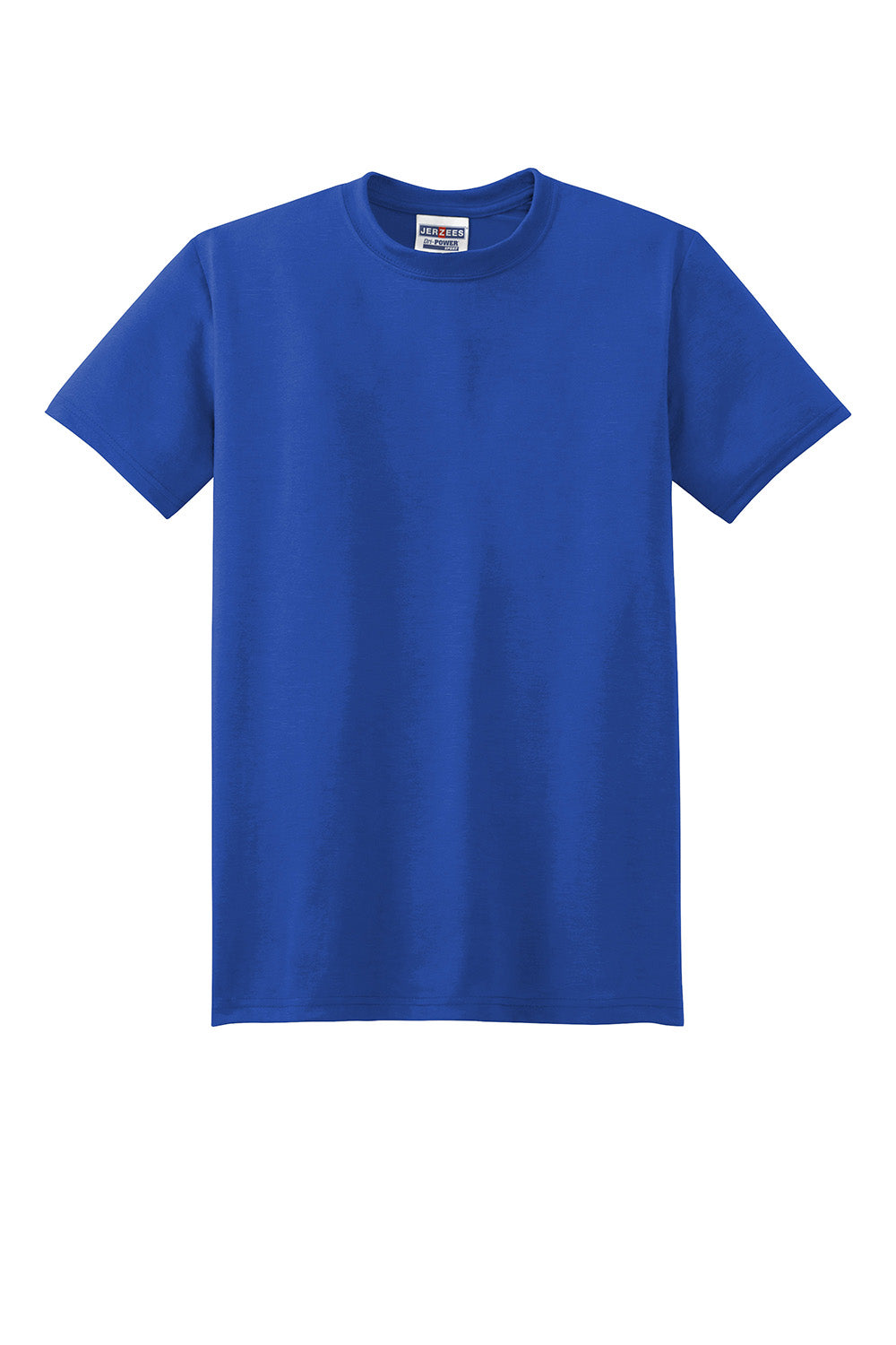 Jerzees 21M/21MR Mens Dri-Power Moisture Wicking Short Sleeve Crewneck T-Shirt Royal Blue Flat Front