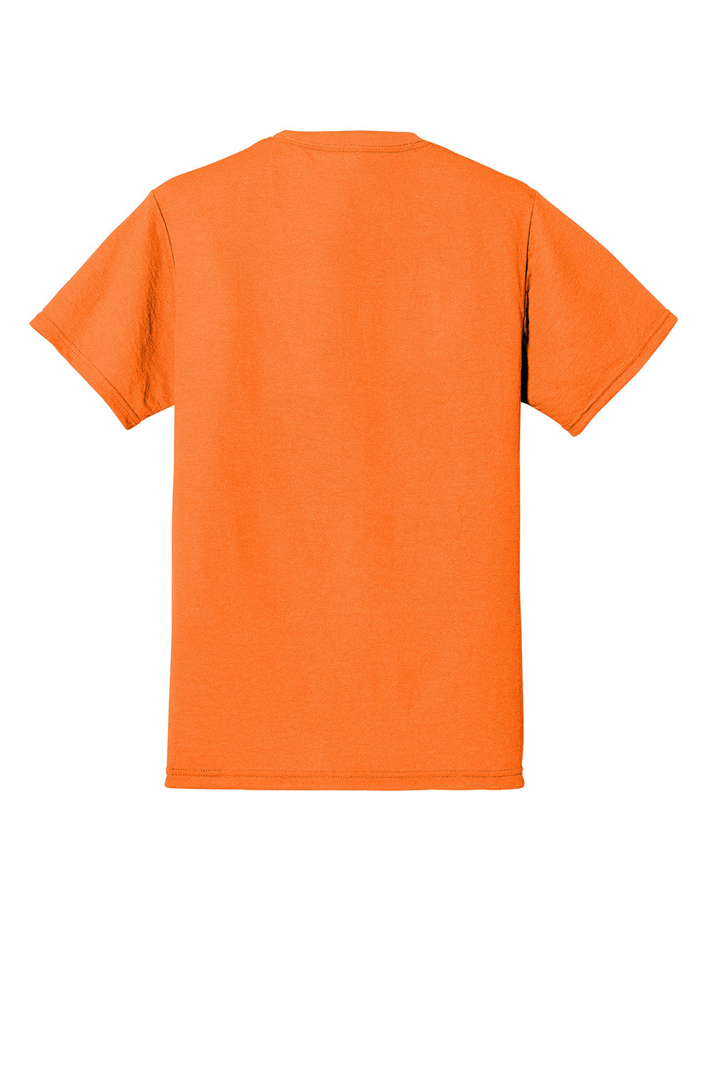 Jerzees 21M/21MR Mens Dri-Power Moisture Wicking Short Sleeve Crewneck T-Shirt Safety Orange Flat Back