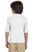 Jerzees 21B/21BR Youth Dri-Power Moisture Wicking Short Sleeve Crewneck T-Shirt White Model Back