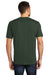 District DT104 Mens Perfect Weight Short Sleeve Crewneck T-Shirt Forest Green Model Back