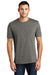 District DT104 Mens Perfect Weight Short Sleeve Crewneck T-Shirt Heather Charcoal Grey Model Front