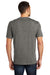 District DT104 Mens Perfect Weight Short Sleeve Crewneck T-Shirt Heather Charcoal Grey Model Back