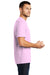 District DT104 Mens Perfect Weight Short Sleeve Crewneck T-Shirt Soft Purple Model Side