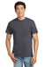 Gildan 2300/G230 Mens Ultra Short Sleeve Crewneck T-Shirt w/ Pocket Charcoal Grey Model Front