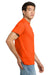 Gildan 2300/G230 Mens Ultra Short Sleeve Crewneck T-Shirt w/ Pocket Safety Orange Model Side