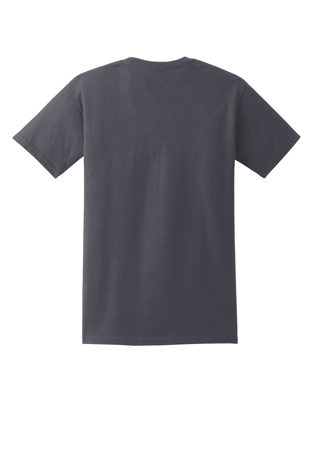 Gildan 2300/G230 Mens Ultra Short Sleeve Crewneck T-Shirt w/ Pocket Charcoal Grey Flat Back