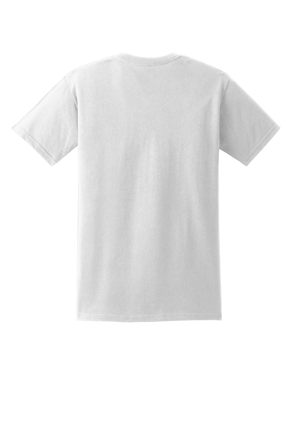 Gildan 2300/G230 Mens Ultra Short Sleeve Crewneck T-Shirt w/ Pocket White Flat Back