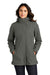 Port Authority L123 Womens All Weather 3-in-1 Water Resistant Full Zip Hooded Jacket Storm Grey Model Front