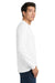 Gildan 2410/G241 Mens Ultra Long Sleeve Crewneck T-Shirt w/ Pocket White Model Side