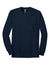 Gildan 2410/G241 Mens Ultra Long Sleeve Crewneck T-Shirt w/ Pocket Navy Blue Flat Front