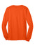 Gildan 2410/G241 Mens Ultra Long Sleeve Crewneck T-Shirt w/ Pocket Safety Orange Flat Back