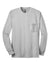 Gildan 2410/G241 Mens Ultra Long Sleeve Crewneck T-Shirt w/ Pocket Sport Grey Flat Front