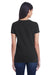 Threadfast Apparel 252RV Womens Short Sleeve V-Neck T-Shirt Black Model Back