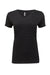 Threadfast Apparel 252RV Womens Short Sleeve V-Neck T-Shirt Black Flat Front