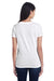 Threadfast Apparel 252RV Womens Short Sleeve V-Neck T-Shirt White Model Back