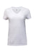 Threadfast Apparel 252RV Womens Short Sleeve V-Neck T-Shirt White Flat Front