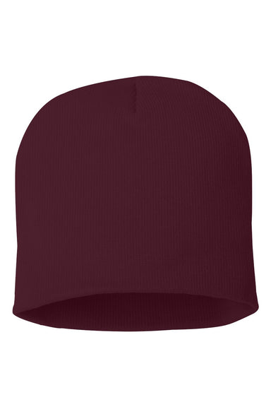 Sportsman SP08 Mens Beanie Maroon Flat Front