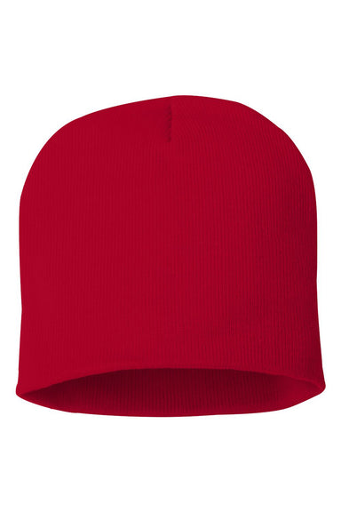 Sportsman SP08 Mens Beanie Red Flat Front