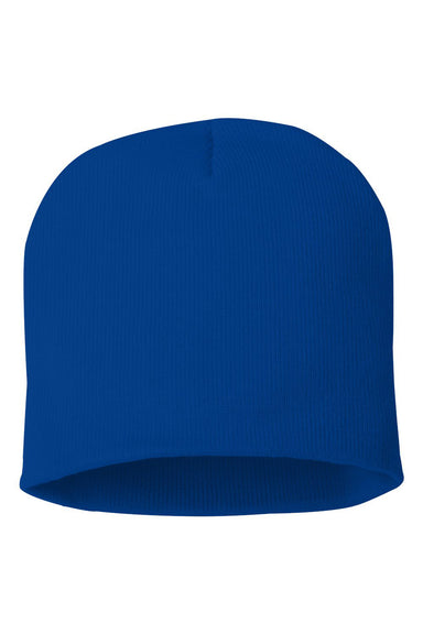 Sportsman SP08 Mens Beanie Royal Blue Flat Front