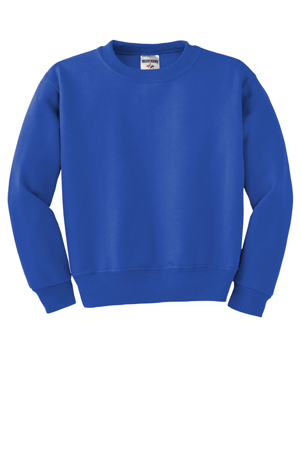 Jerzees 562B/562BR Youth NuBlend Fleece Crewneck Sweatshirt Royal Blue Flat Front