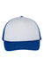 Valucap VC700 Mens Foam Mesh Back Trucker Hat White/Royal Blue Flat Front