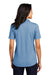 Port Authority LK830 Womens Moisture Wicking Fine Pique Short Sleeve Polo Shirt Heather Aegean Blue Model Back