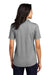 Port Authority Womens Moisture Wicking Fine Pique Short Sleeve Polo Shirt Heather Charcoal Grey Model Back