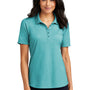 Port Authority Womens Moisture Wicking Fine Pique Short Sleeve Polo Shirt - Heather Dark Teal