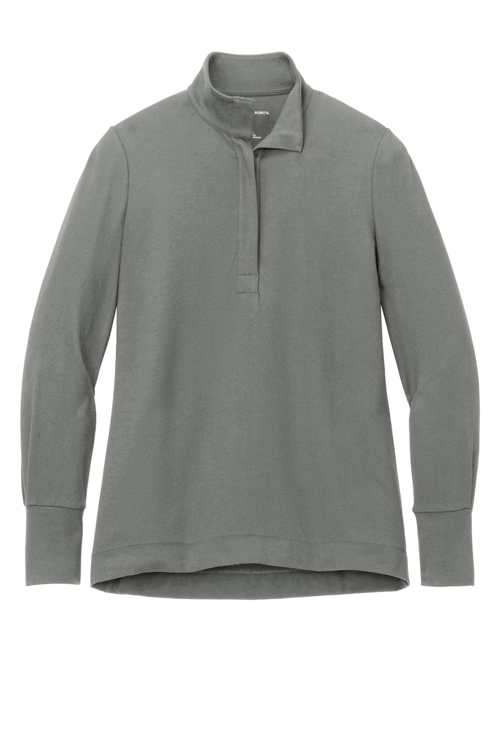 Port Authority LK829 Womens Fairway 1/4 Zip Sweatshirt Shadow Grey Flat Front