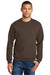 Jerzees 562M/562/562MR Mens NuBlend Fleece Crewneck Sweatshirt Chocolate Brown Model Front