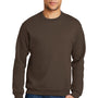 Jerzees Mens NuBlend Fleece Crewneck Sweatshirt - Chocolate Brown - Closeout