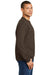 Jerzees 562M/562/562MR Mens NuBlend Fleece Crewneck Sweatshirt Chocolate Brown Model Side