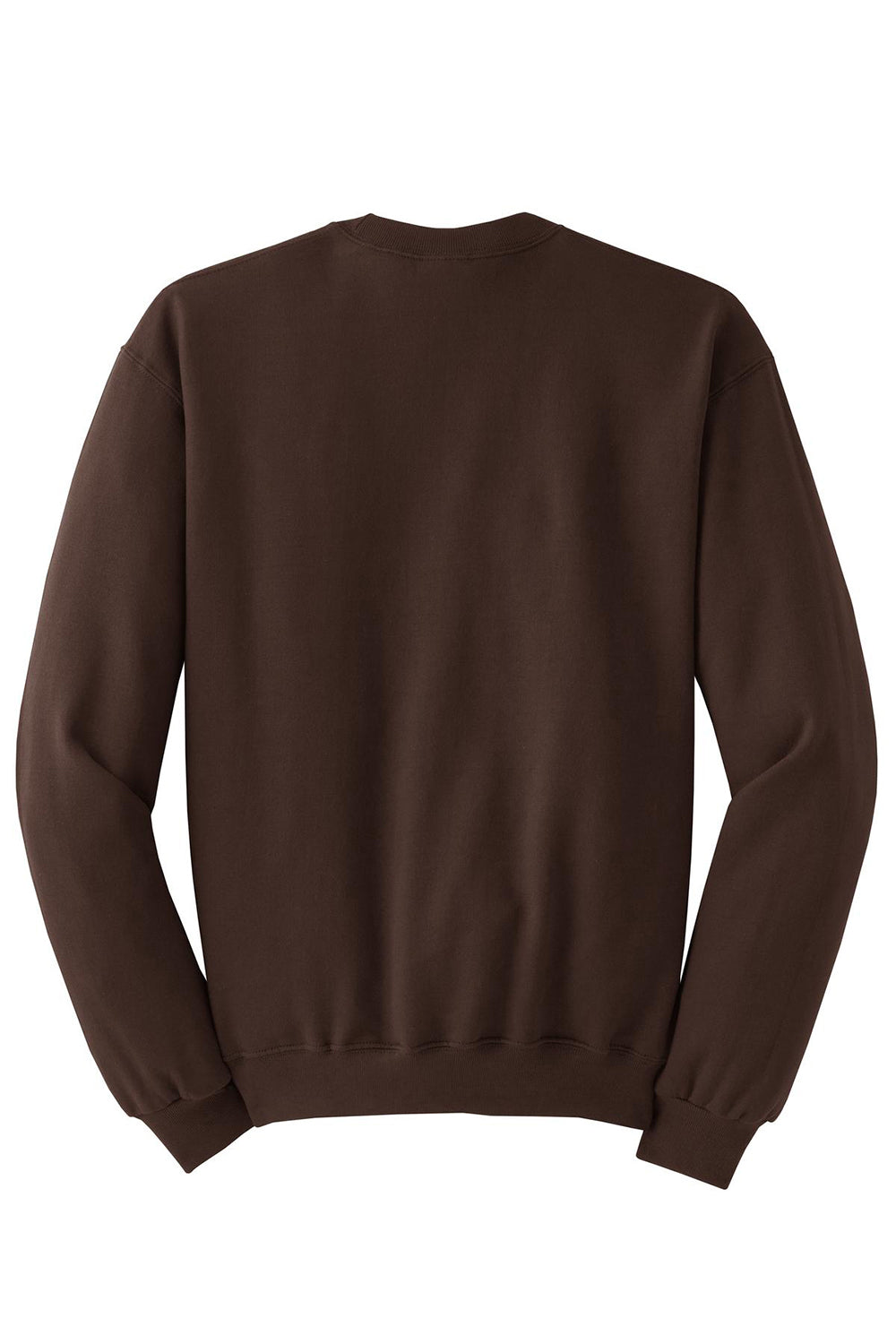 Jerzees 562M/562/562MR Mens NuBlend Fleece Crewneck Sweatshirt Chocolate Brown Flat Back