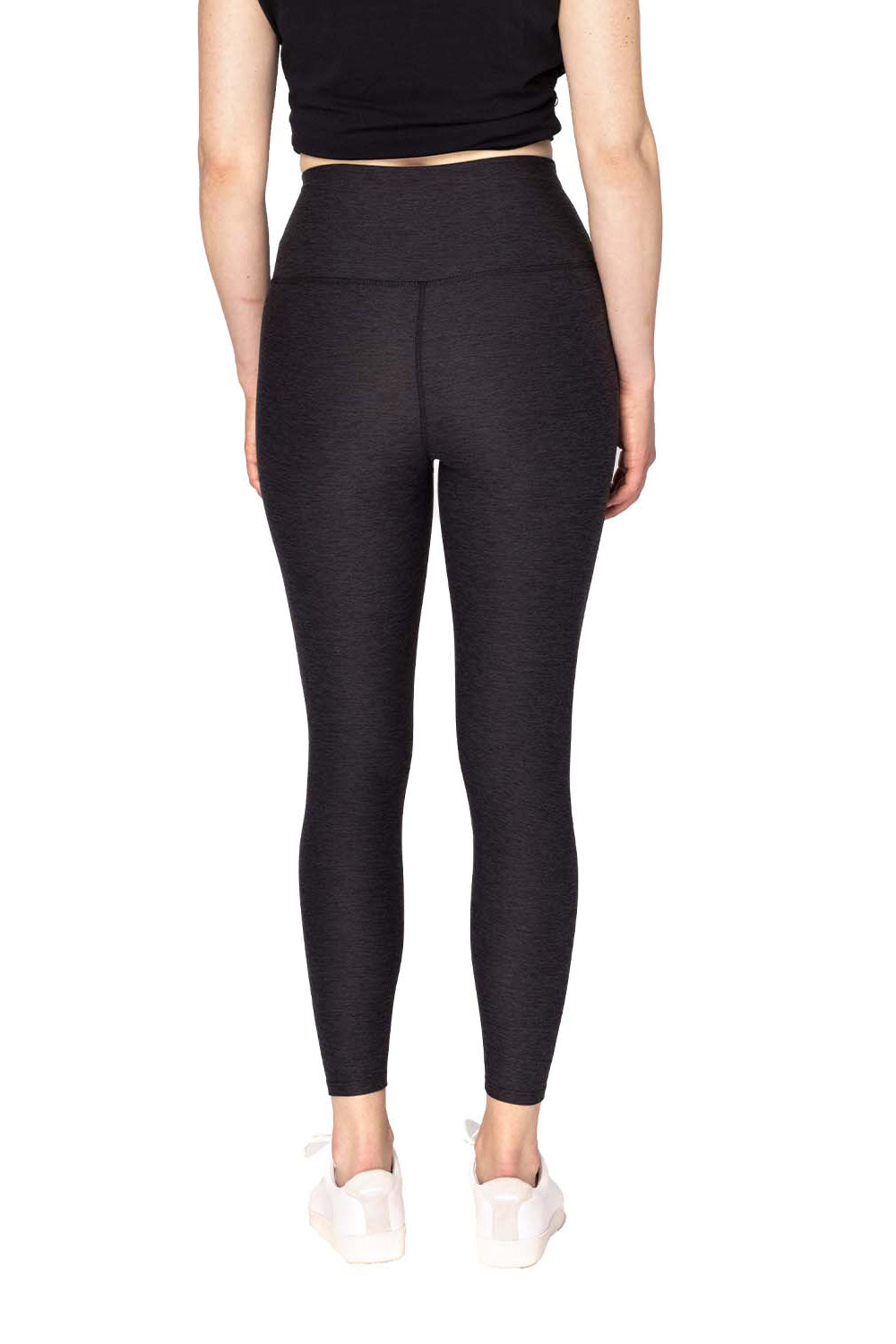 Threadfast Apparel 280L Womens Impact Leggings w/ Pocket Heather Black Model Back