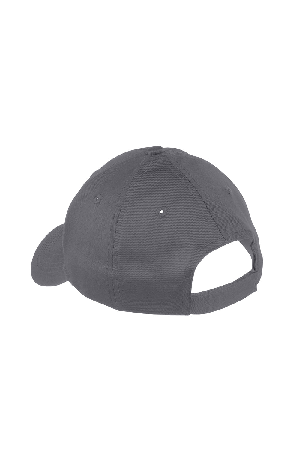 Port & Company YCP80 Youth Twill Adjustable Hat Charcoal Grey Flat Back