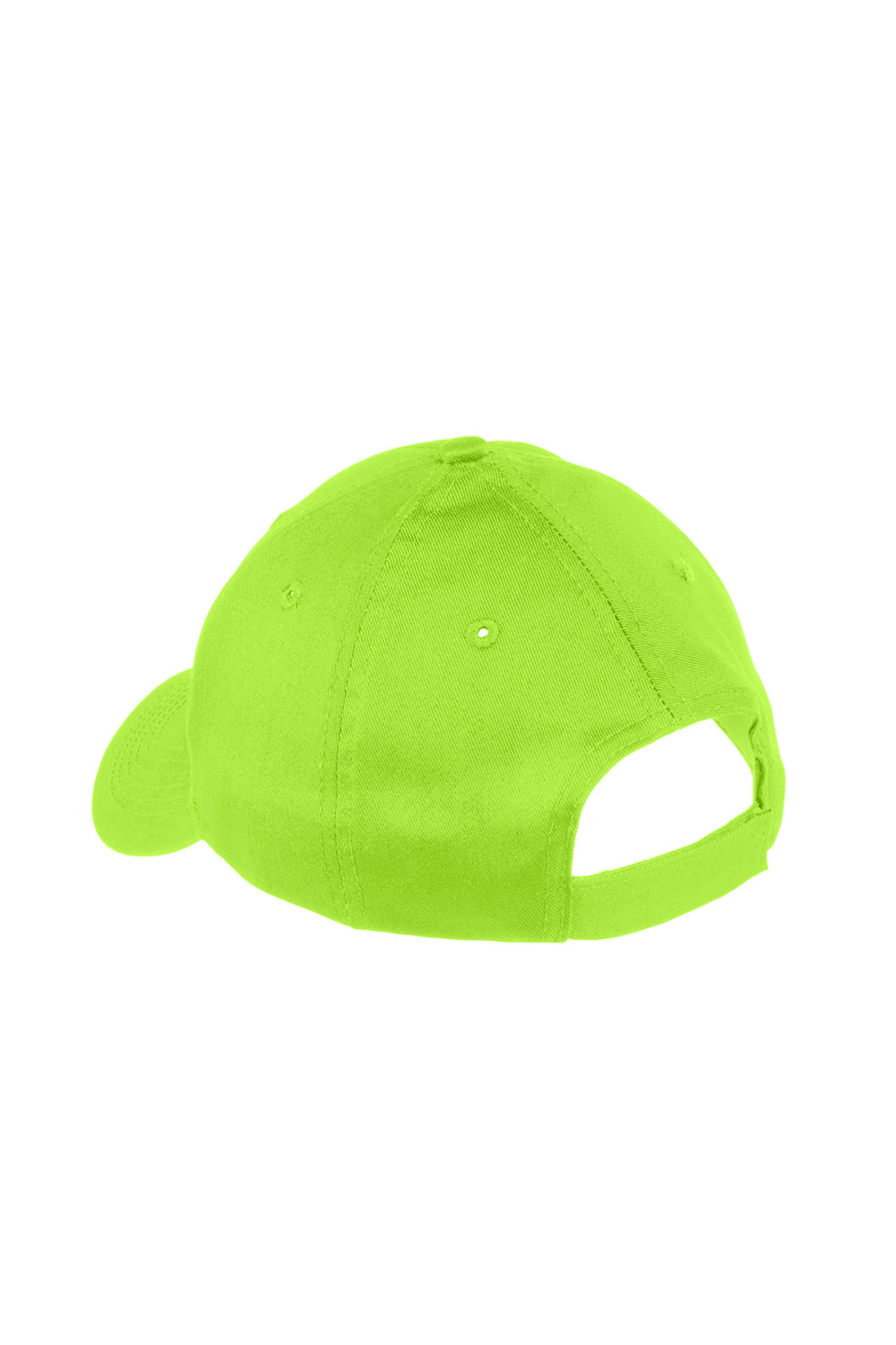 Port & Company YCP80 Youth Twill Adjustable Hat Lime Green Flat Back