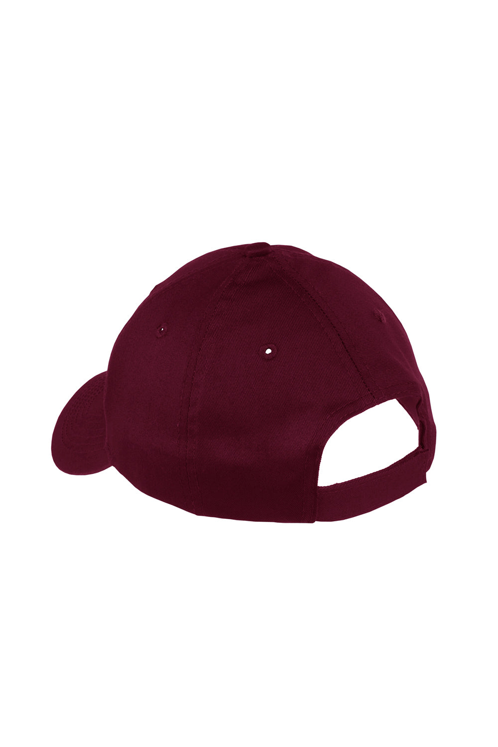 Port & Company YCP80 Youth Twill Adjustable Hat Maroon Flat Back