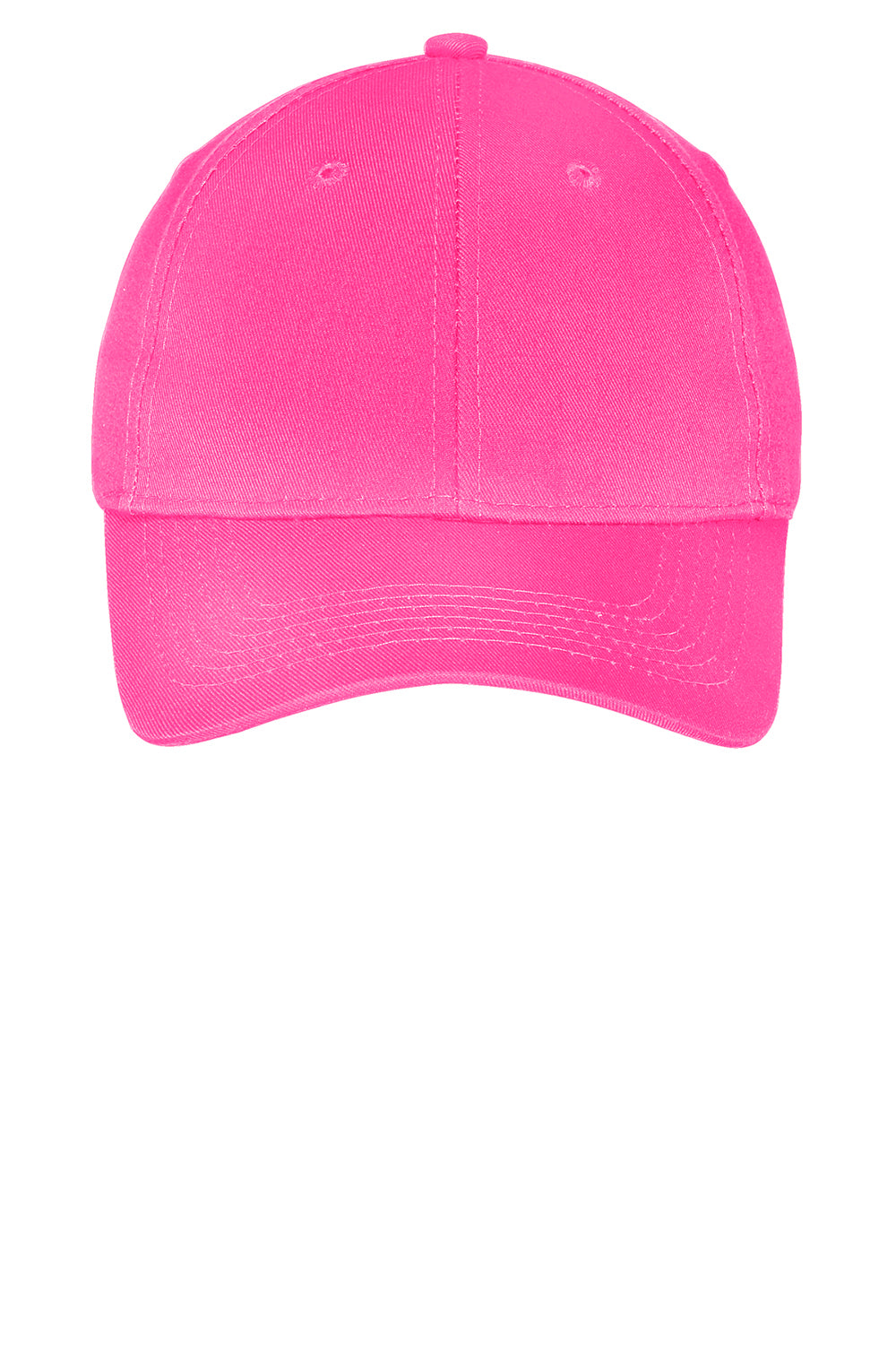 Port & Company YCP80 Youth Twill Adjustable Hat Neon Pink Flat Front