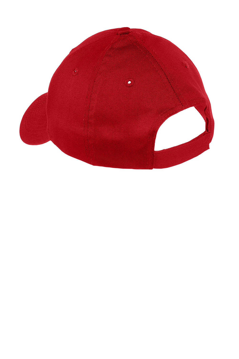 Port & Company YCP80 Youth Twill Adjustable Hat True Red Flat Back