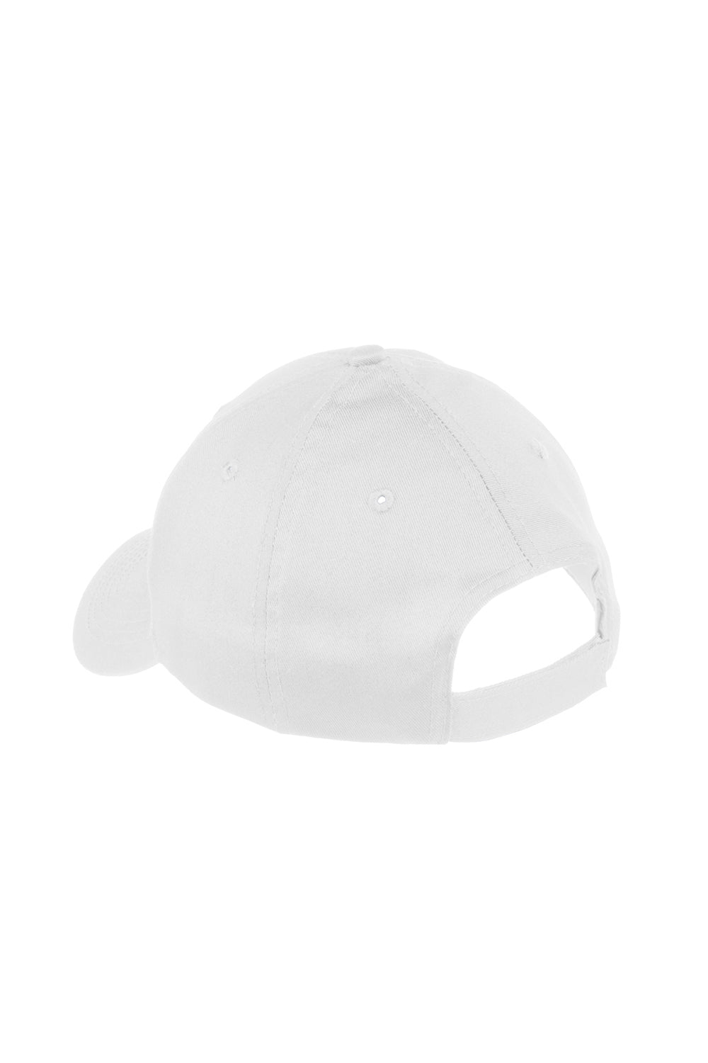 Port & Company YCP80 Youth Twill Adjustable Hat White Flat Back