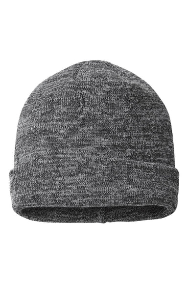 Richardson 130 Mens Marled Beanie Black/Grey/Charcoal Grey Flat Front