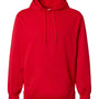 Badger Mens Performance Moisture Wicking Fleece Hooded Sweatshirt Hoodie - Red