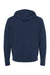 Independent Trading Co. PRM90HTZ Mens French Terry Full Zip Hooded Sweatshirt Hoodie Heather Navy Blue Flat Back