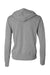 Independent Trading Co. PRM90HTZ Mens French Terry Full Zip Hooded Sweatshirt Hoodie Salt & Pepper Grey Flat Back