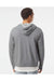 Independent Trading Co. PRM90HTZ Mens French Terry Full Zip Hooded Sweatshirt Hoodie Salt & Pepper Grey Model Back