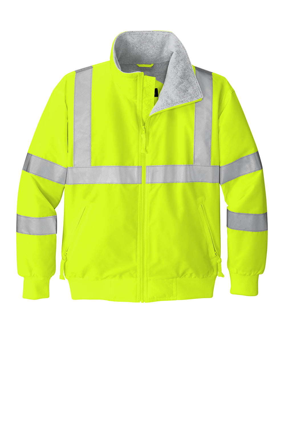 Port Authority SRJ754 Mens Challenger Wind & Water Resistant Full Zip Jacket Safety Yellow Flat Front