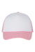 Valucap VC700 Mens Foam Mesh Back Trucker Hat White/Pink Flat Front