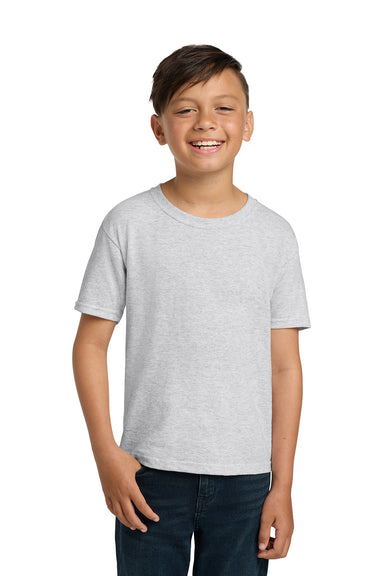 Jerzees 29B/29BR Youth Dri-Power Moisture Wicking Short Sleeve Crewneck T-Shirt Ash Grey Model Front